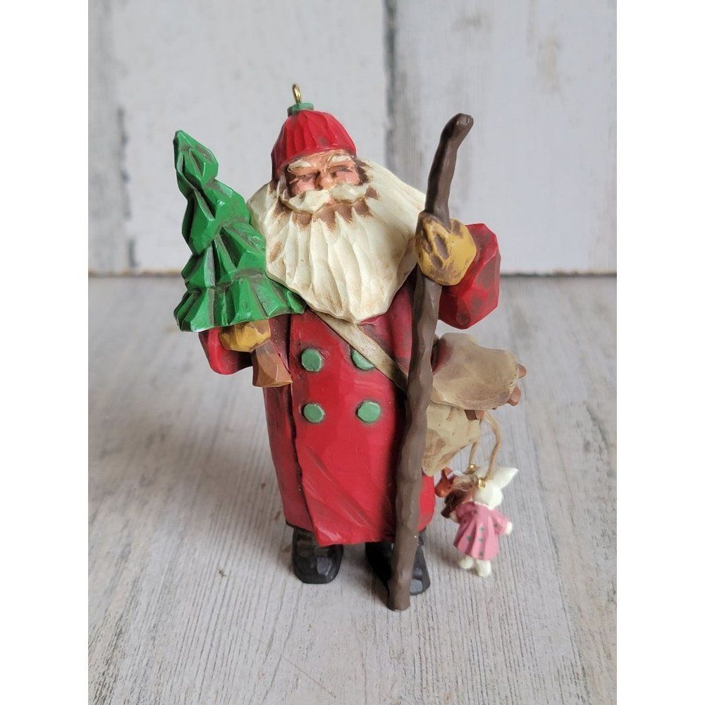 Hallmark making‎ his way 1998 rustic Santa ornament Xbox